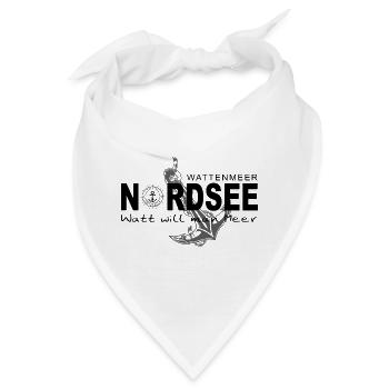 Watt will man Meer - Bandana - Weiß - Vorne
