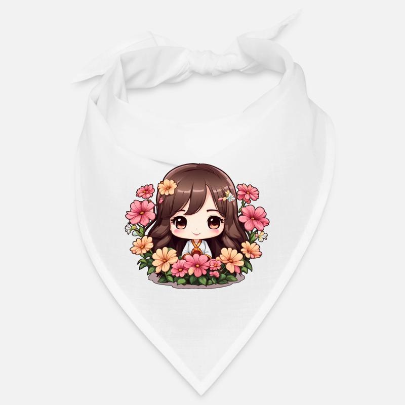 Une chibi en fleurs Bandana