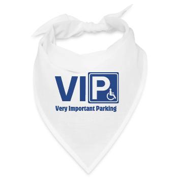 Behinderung, Person mit eingeschränkter Mobilität - Bandana - Weiß - Vorne
