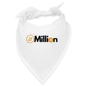 Krypto 21 Million BTC Bitcoin - Bandana - Weiß - Vorne