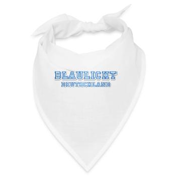 Blaulicht Deutschland Sterne26x10 - Bandana - Weiß - Vorne