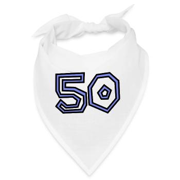 50. 50 JAHRE. 50-JÄHRIGES JUBILÄUM. 50-JÄHRIGES JUBILÄUM. - Bandana - Weiß - Vorne