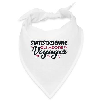 Statistiker, Weltenbummler, Reisebegeisterter - Bandana - Weiß - Vorne