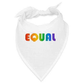 GLEICHER REGENBOGENTEXT - Bandana - Weiß - Vorne