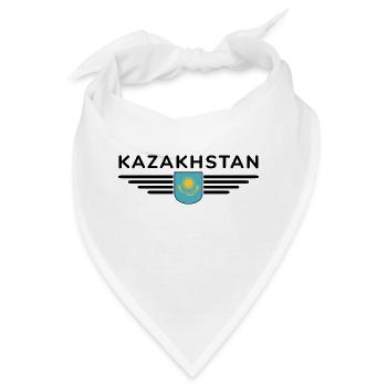 Kasachstan Design – Steppe und Tradition - Bandana - Weiß - Vorne
