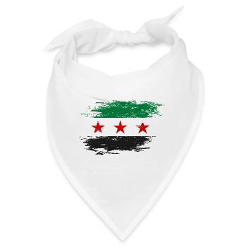 Syrien Flagge used - Bandana - Weiß - Vorne