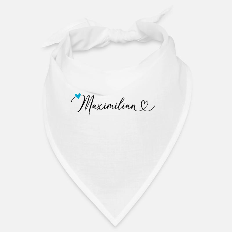 Maximilian Last name First name Calligraphy heart Bandana