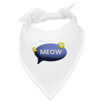 meow cat cute catlove 3d - Bandana - Weiß - Vorne