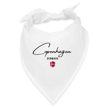 Ich liebe Kopenhagen, Erinnerung an Kopenhagen - Bandana - Weiß - Vorne