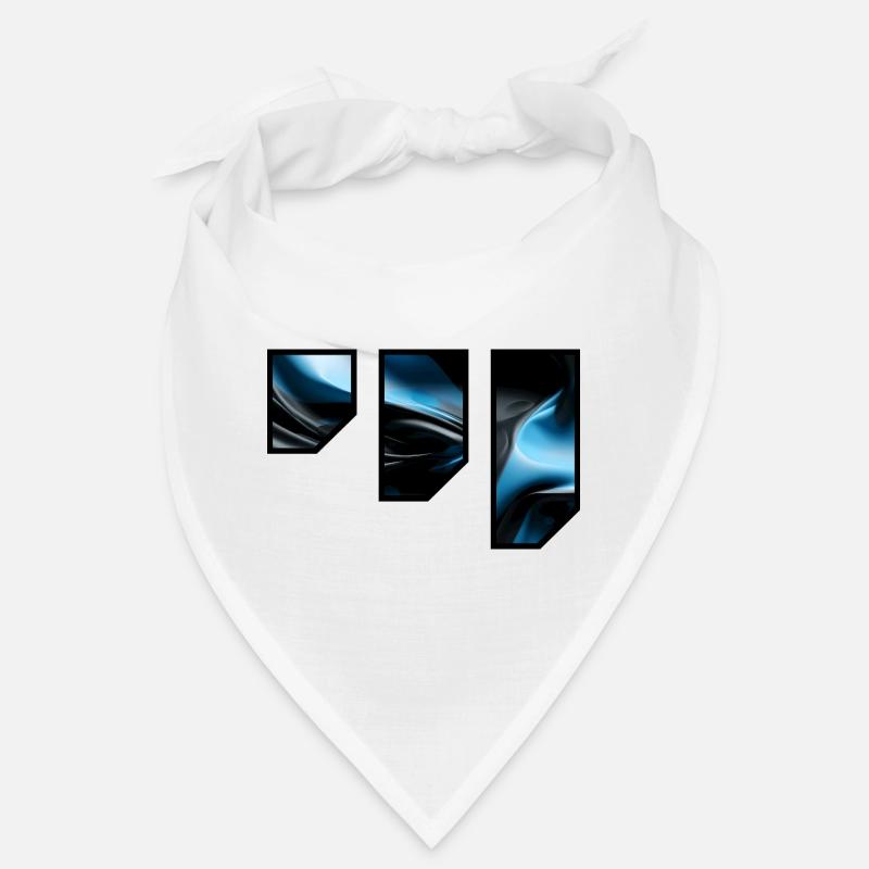 Fluid Blue Black Abstract Pattern Bandana