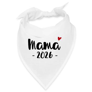 Mama 2026 Design für (werdende) Mütter - Bandana - Weiß - Vorne