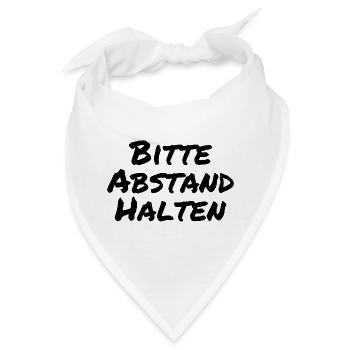 Bitte Abstand halten - Bandana - Weiß - Vorne