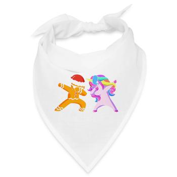 Lebkuchen Weihnachten Lebkuchenmann Gingerbread - Bandana - Weiß - Vorne