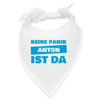 Anton als Vorname - Bandana - Weiß - Vorne