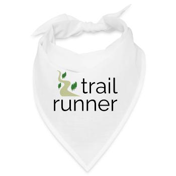 Trail Runner - Design mit Text und Trail - Bandana - Weiß - Vorne