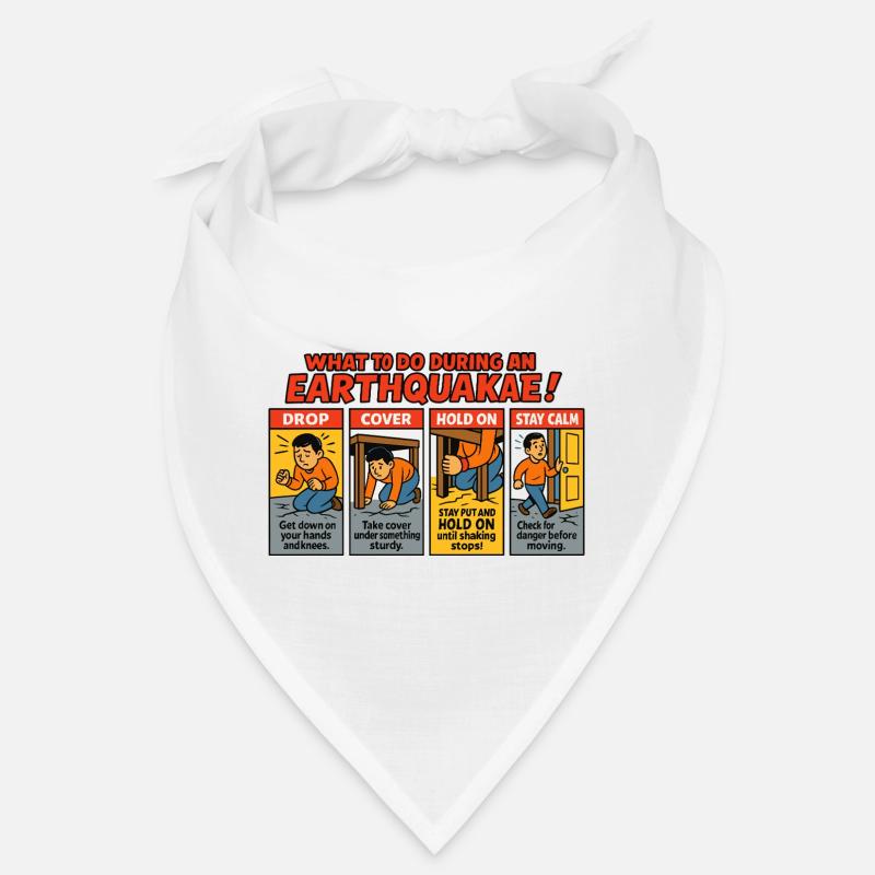 Erdbeben Sicherheitsanleitung Bandana