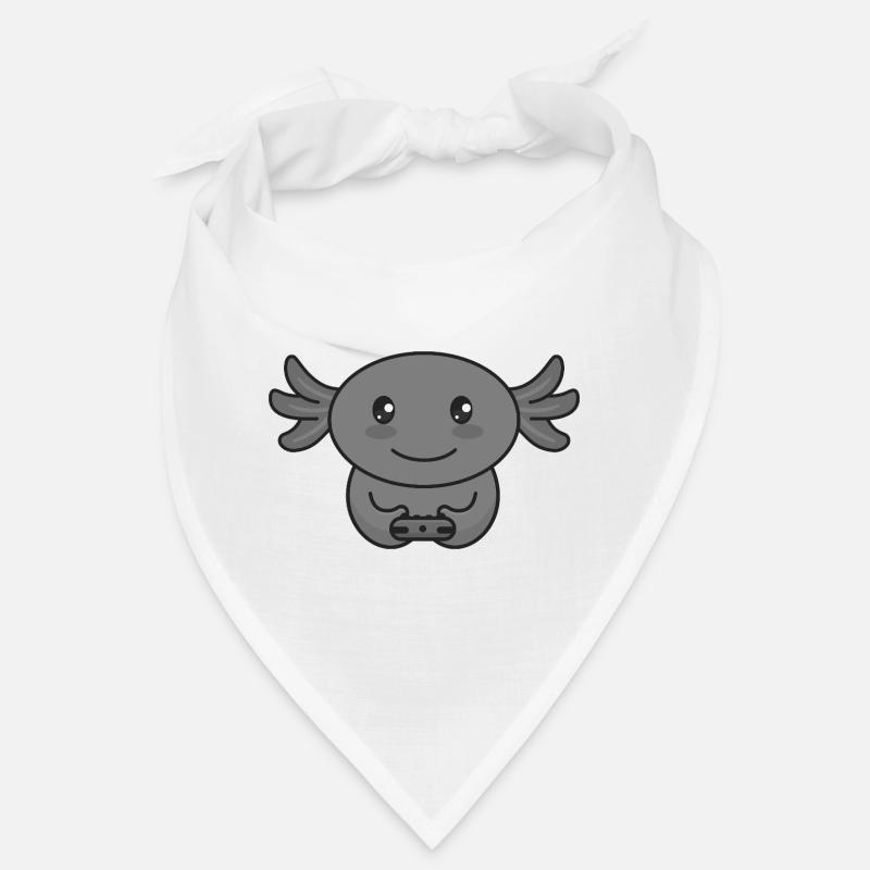 Axolotl Gamer Zocker mit Controller Bandana