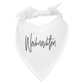 Weihnachten Script Handlettering - Bandana - Weiß - Vorne