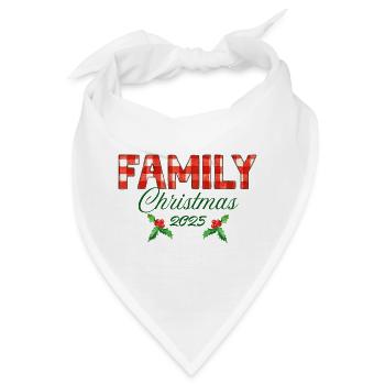Familien Plaid Weihnachten 2025 - Bandana - Weiß - Vorne