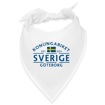 Schweden Göteborg Flagge Emblem Vintage - Bandana - Weiß - Vorne