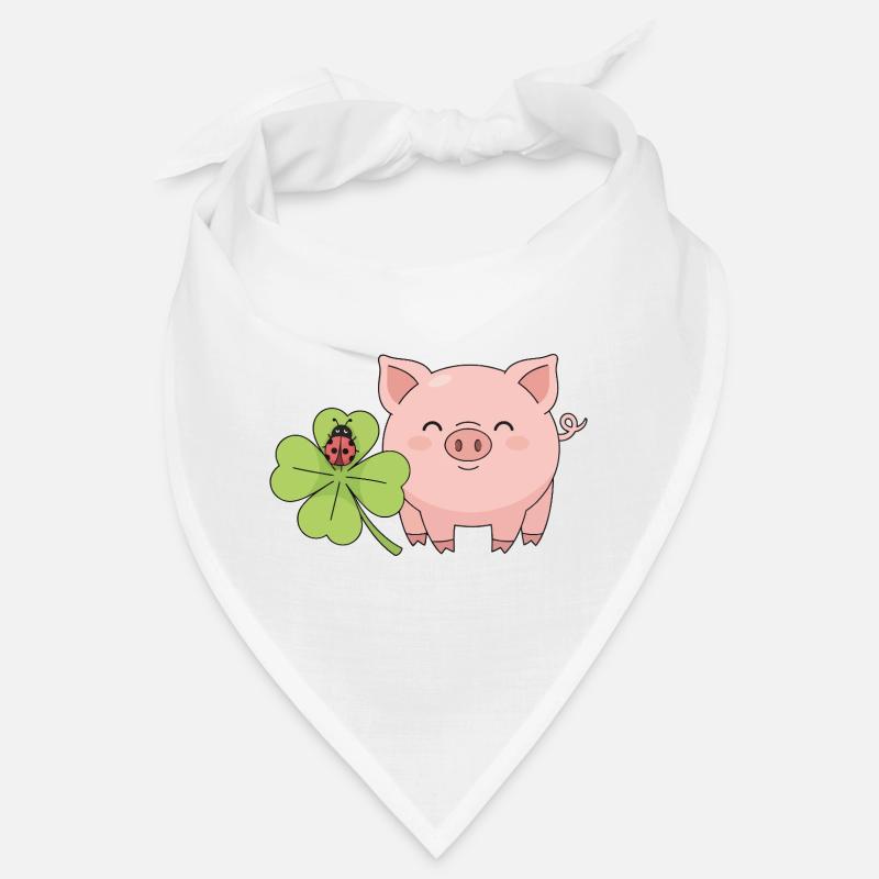 Glücksschwein Kleeblatt Marienkäfer Bandana