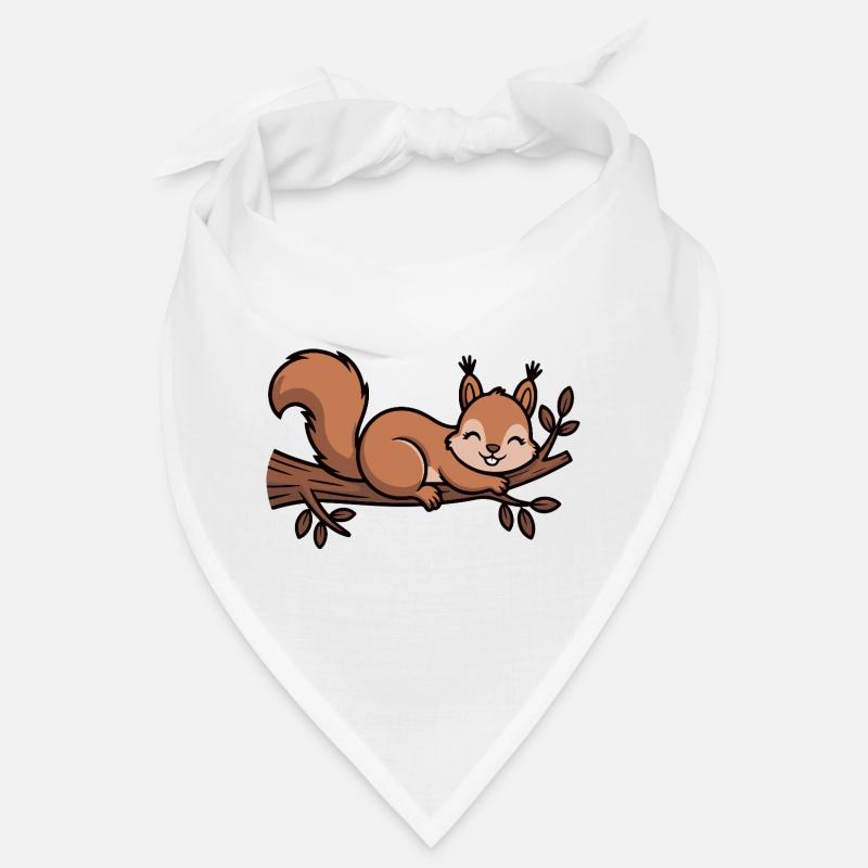 Squirrel on Branch Cartoon Bandana