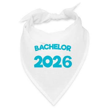 Bachelor 2026 Abschluss Promotion Sponsion - Bandana - Weiß - Vorne