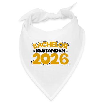 Bachelor 2026 Abschluss Promotion Sponsion - Bandana - Weiß - Vorne