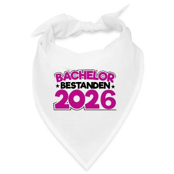 Bachelor 2026 Abschluss Promotion Sponsion - Bandana - Weiß - Vorne