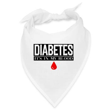 Diabetes liegt in meinem Blut - Bandana - Weiß - Vorne