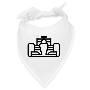 Rennwagen - Bandana - Weiß - Vorne