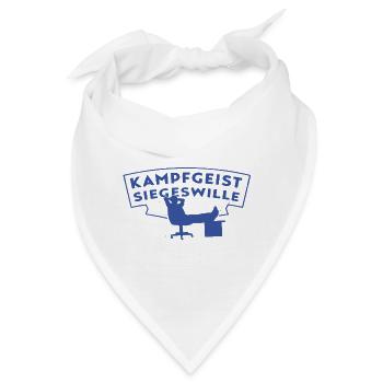 Kampfgeist Siegeswille - Chef im Hocker - Bandana - Weiß - Vorne