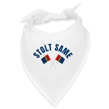 Stolzer Sámi – Kreuzende Fahnen - Bandana - Weiß - Vorne