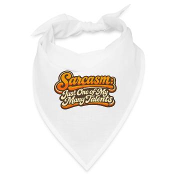 Sarkasmus eines meiner Talente Retro Spruch - Bandana - Weiß - Vorne
