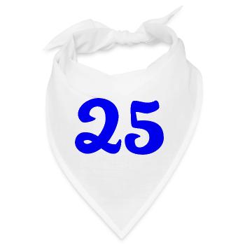 25. 25 JAHRE. 25. JUBILÄUM. 25 JAHRESJUBILÄUM. - Bandana - Weiß - Vorne