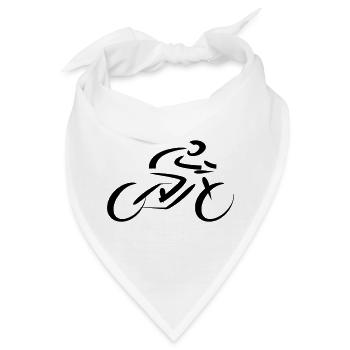 Radfahrer Rennfahrer  - Bandana - Weiß - Vorne