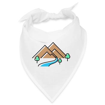 Berge Mountains - Bandana - Weiß - Vorne