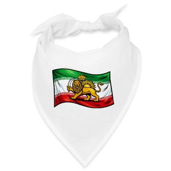 Persien Iran Fahne - Bandana - Weiß - Vorne