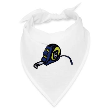 Atemschutz Illustration Gelb Blau - Bandana - Weiß - Vorne