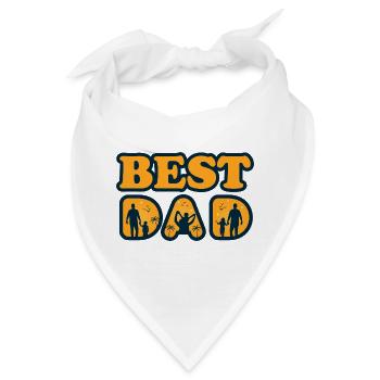 Meilleur Papa Silhouette Soleil - Bandana - Weiß - Vorne