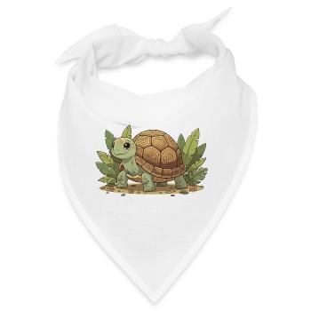 Kuscheltier-Schildkröte im Dschungel - Bandana - Weiß - Vorne