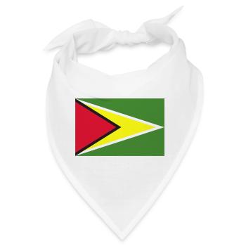 Flagge von Guyana - Bandana - Weiß - Vorne