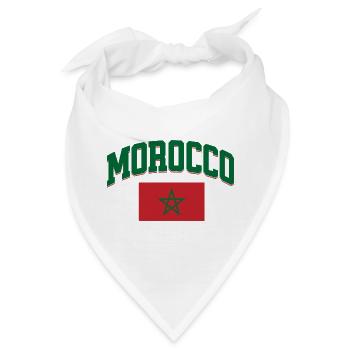 Marokko Fußballliebhaber Retro-Sportdesign - Bandana - Weiß - Vorne