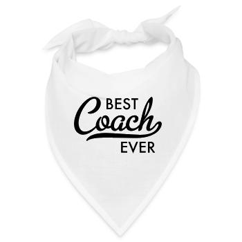 Bester Trainer aller Zeiten in der Typografie - Bandana - Weiß - Vorne