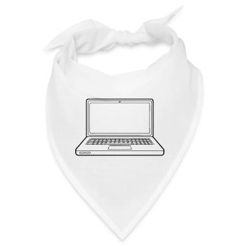 Laptop - Bandana - Weiß - Vorne