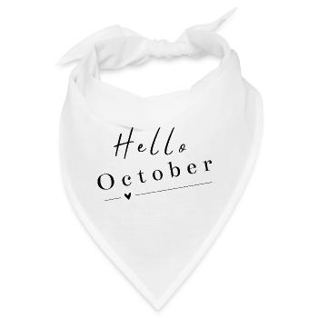 Hello October | Modern Herbst Design - Bandana - Weiß - Vorne