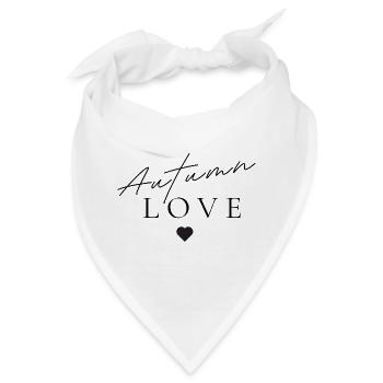 Autumn Love | Minimalistisches Herbst Design - Bandana - Weiß - Vorne