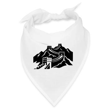 Chinesische Mauer - Bandana - Weiß - Vorne