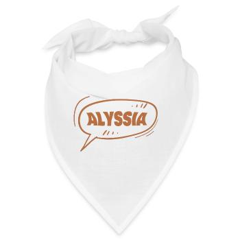 Alyssia als Vorname - Bandana - Weiß - Vorne