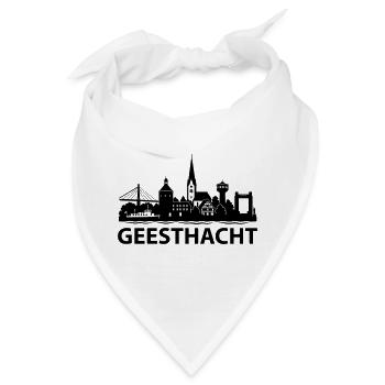 Geesthacht Skyline - Bandana - Weiß - Vorne
